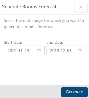 Generate Rooms Forecast