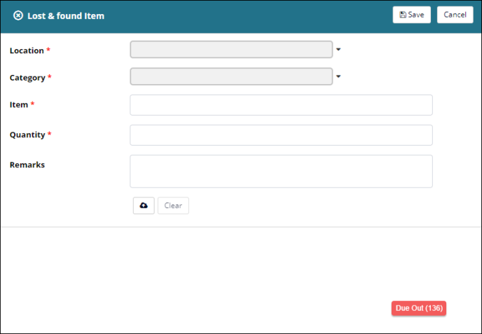 Lost and Found Item pane