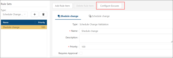 Configure Excuses button