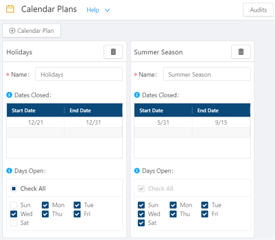 calendar plans screen