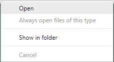 Open file window