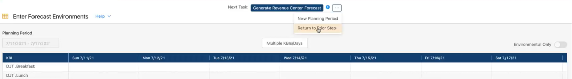Intelligent workflow screen