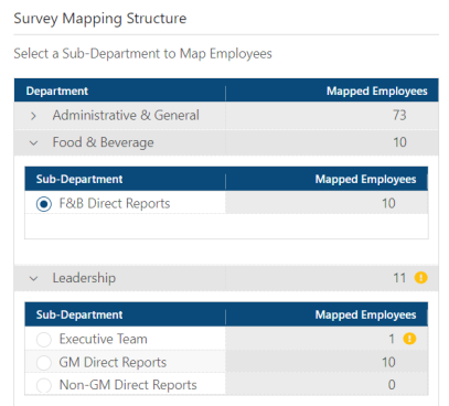 Mapping Structure section